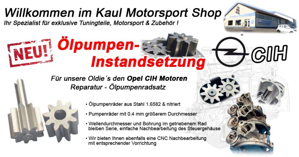 Ölpumpen Instandsetzung - Opel CIH / 1 Satz Pumpenräder